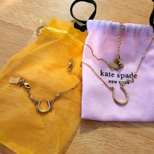 Kate Spade horseshoe necklace  and bracelet